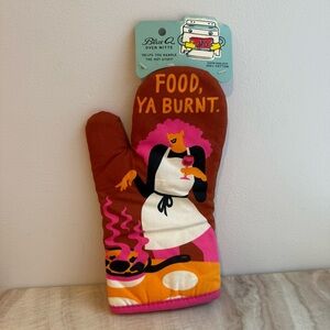 Blue Q Fun Brown and Orange Oven Mitt